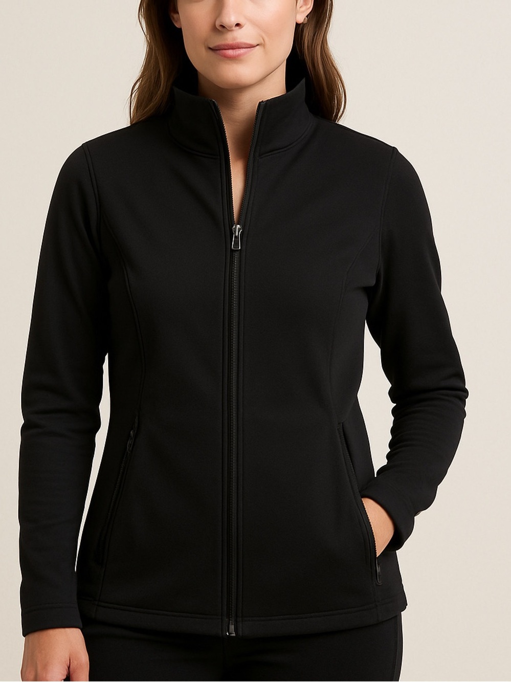 ICEBREAKER merino wool jacket full front zipper pockets black size small
